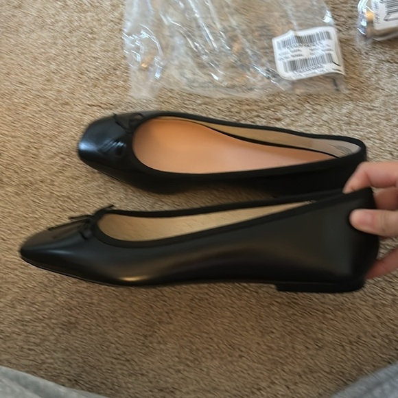 J Crew Quinn square-toe ballet flats in leather BX873 - Picture 4 of 4